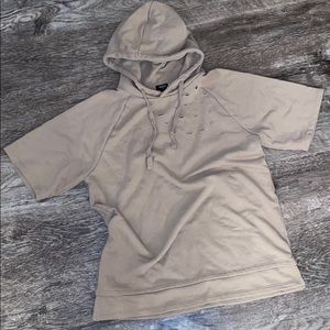 Forever 21 Distressed Short sleeve hoodie